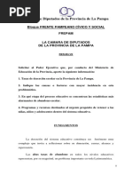 Informe por deserción escolar en La Pampa