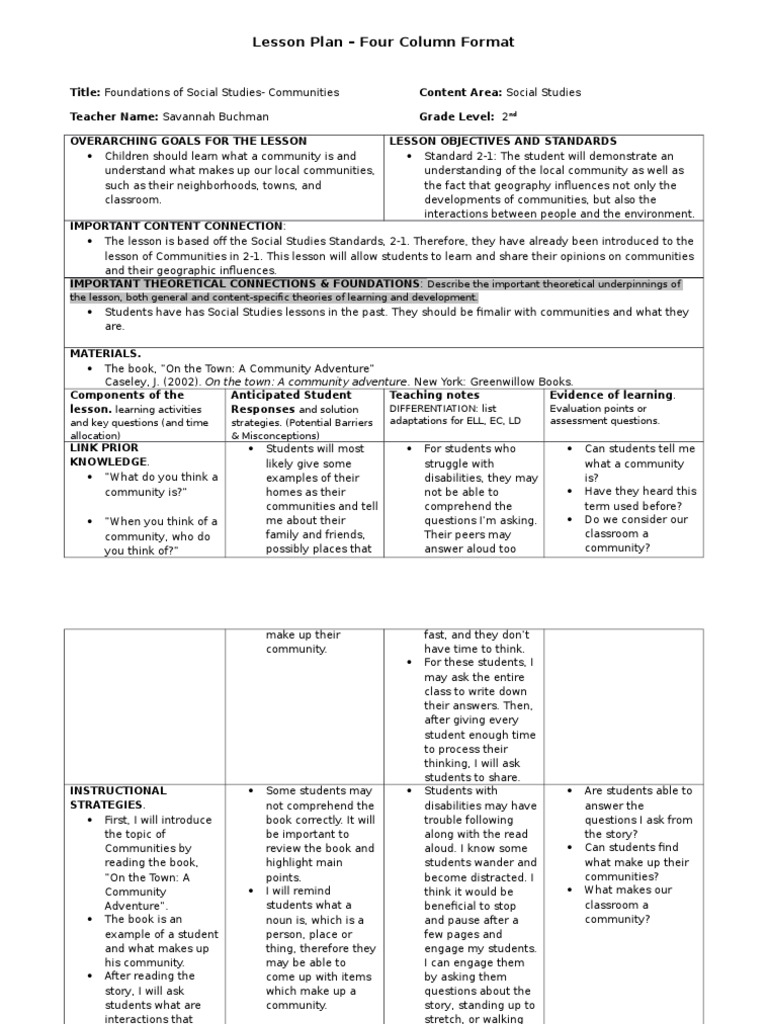 Pedu Lesson Plan 2 PDF Lesson Plan Classroom