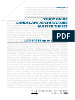 Study Guide Landscape Architecture Master Theses: LAR-80418 Up To LAR-80439