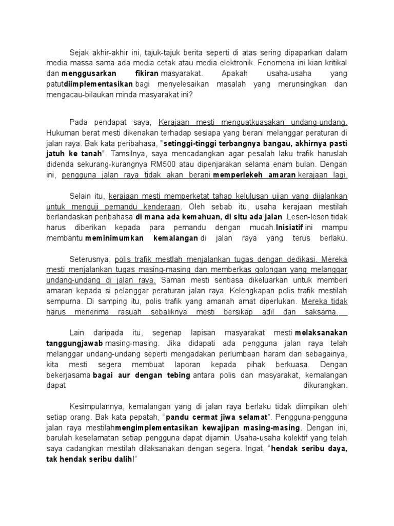 menguatkuasakan undang-undang jalan raya