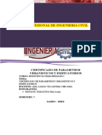 Certificado de Parametros Urbanisticos y Edificatorios