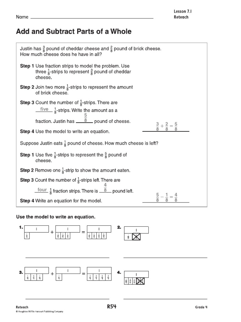 Go Math Reteach Book CH 7 | PDF