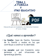 TEMA 1 La Familia y El Centro Educativo