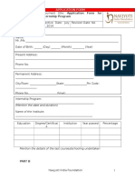 Application Form For Internship Program (NIF-ADM-RSP-F-6)