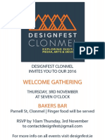 DesignFest Clonmel Wecome Gathering & Screening of Design Disruptors Documentary