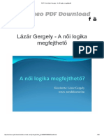 PDF Print Lázár Gergely - A Női Logika Megfejthető