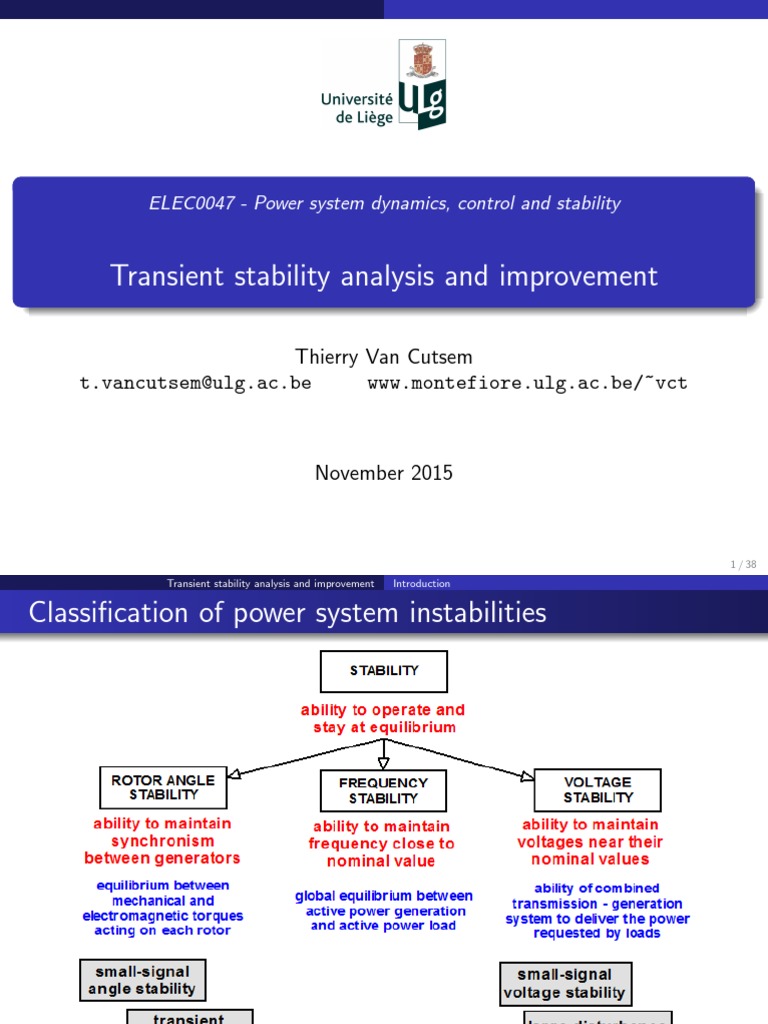 Transient Stability | PDF | Science & Mathematics