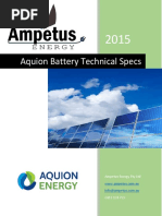 Aquion Battery Technical Specs