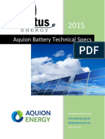 Aquion Battery Technical Specs