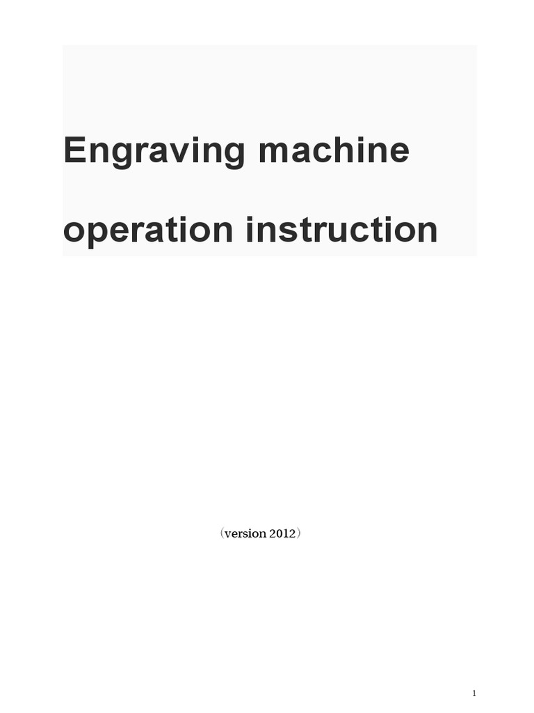 CNC Router Operation Instructions | PDF | Microcomputers | Manufactured ...