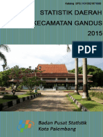 Statistik Daerah Kecamatan Gandus Tahun 2015
