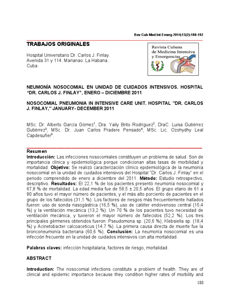 Neumonia Nosocomial Pdf Cuidado De La Salud Ciencias De La Salud