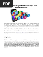 6 Crucial on-Page SEO Fatores Que Você Deve Considerar