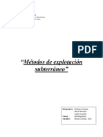 Metodos de Explotacion Subterraneo PDF
