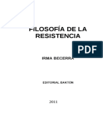 Filosofia de Resistencia IRMA BECERRA 2011