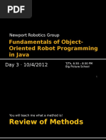 Fundamentals of Object-Oriented Robot Programming in Java: Newport Robotics Group