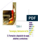 Carrera de electrónica - Materiales Electrónicos - Tecnología y Fabricación de CIs - Tema 4 - Universidad de Salamanca