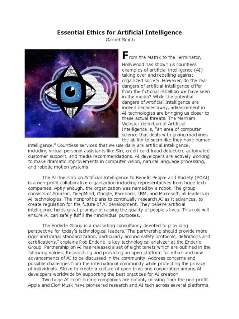 Essential Ethics for Artificial Intelligence Artificial Intelligence