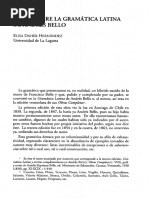Notas Sobre La Gramatica Latina De Andres Bello
