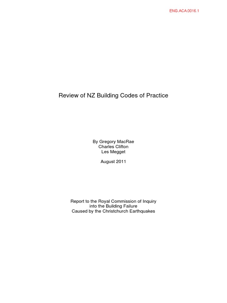 Review of NZ Building Codes of Practice PDF Strength Of Materials
