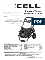 Operation Manual Pressure Washer: For Model XR2625