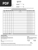 Scheduling Worksheet