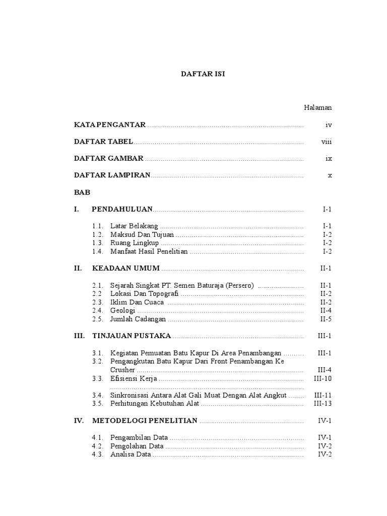 Daftar Isi Skripsi Rika Baru Doc