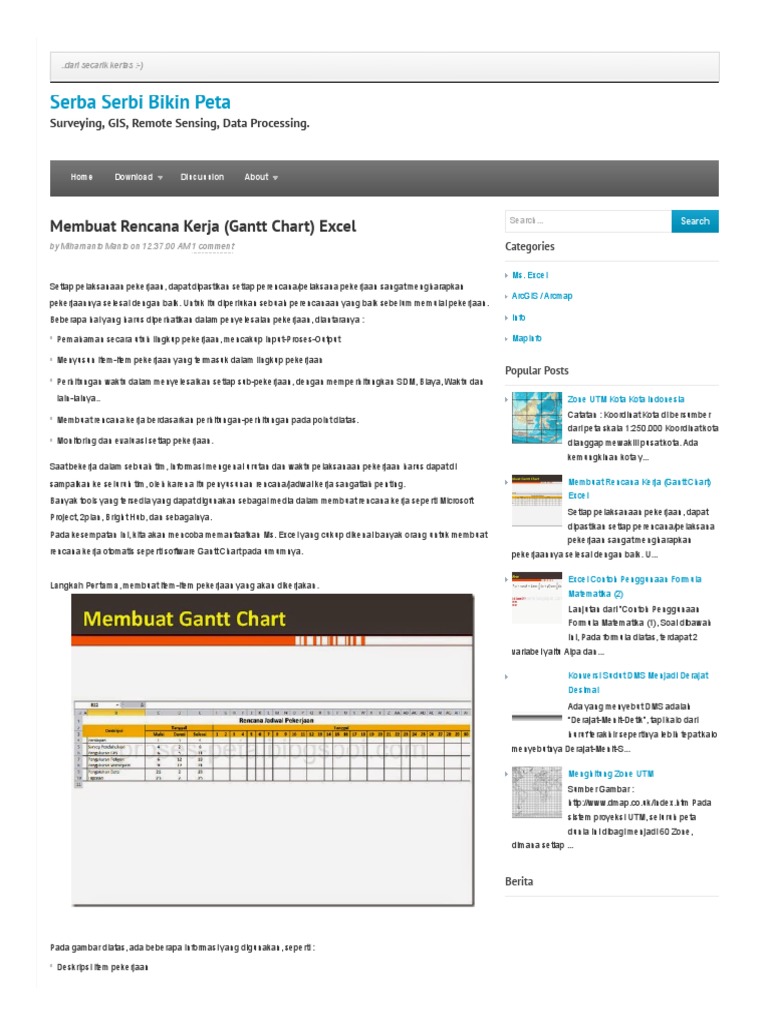 Membuat Rencana Kerja (Gantt Chart) Excel | PDF