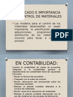 Significado e Importancia Del Control de Materiales