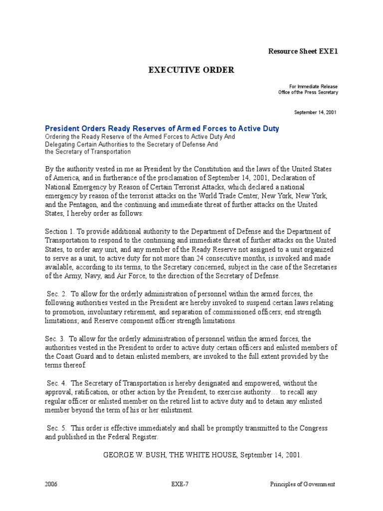 Exe01-Executive Order | PDF | United States Armed Forces | Officer ...
