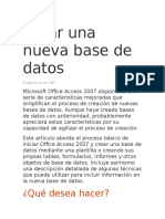 Crear Una Nueva Base de Datos