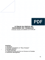 O Ônus Da Prova No Processo Do Trabalho