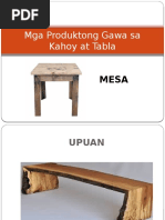 Mga Produktong Gawa Sa Kahoy at Tabla