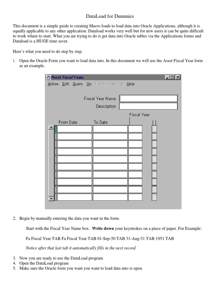 Dataload PDF | PDF | Microsoft Excel | Oracle Database