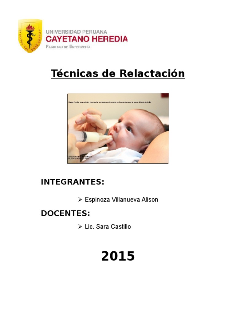 Técnicas de Relactación | PDF | Amamantamiento | La leche materna