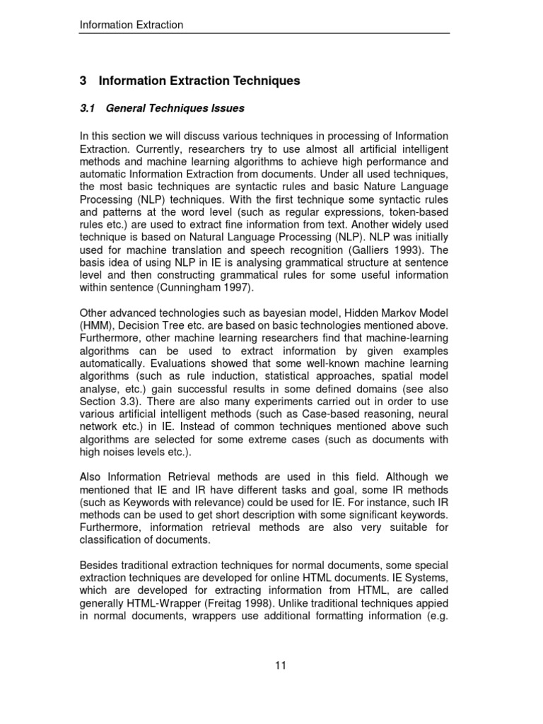 Advanced Info Extraction Methods | PDF | Machine Learning | Regular ...