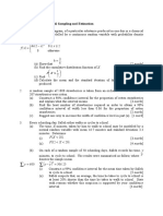 Quiz 2, Term 3 Probability Distribution & Sampling and Estimation