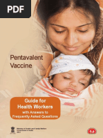 Pentavalent Vaccine Guide For HWs With Answers To FAQs