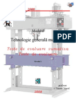 Tehnologie Generala Mecanica - Teste