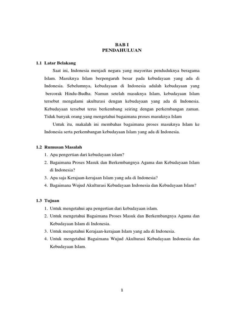 Indah Makalah Perkembangan Kebudayaan Dan Agama Islam Di Indonesia