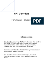 NMJ Disorders: For Clinical I Students