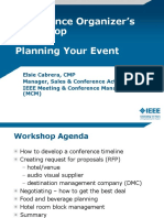 Conference Organizer's Workshop Planning Your Event