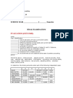 ACCTG Fundamentals Exam