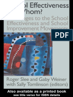 School Effectiveness for Whom