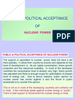 Public & Political Acceptance OF: Nuclear Power