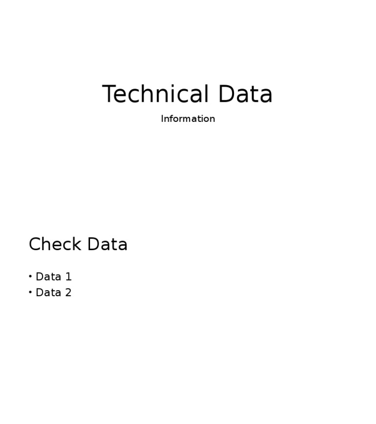 Technical Data | PDF