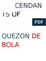 Descendants of Quezon de Bola