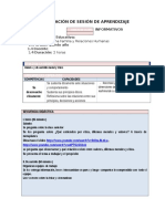 Planificación de Sesión de Aprendizaje