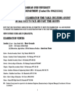 2016 1st Semester Exam Time Table