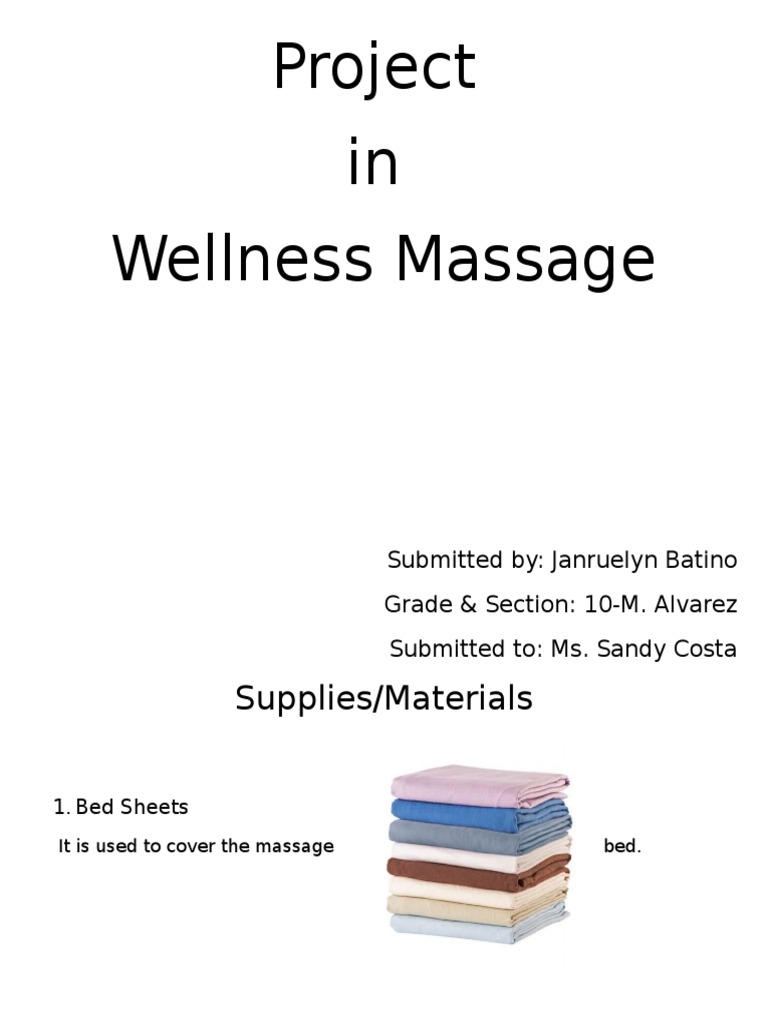 Essentials for Wellness Massage Project | PDF